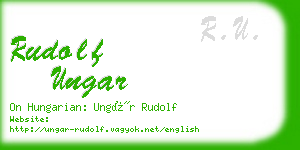 rudolf ungar business card